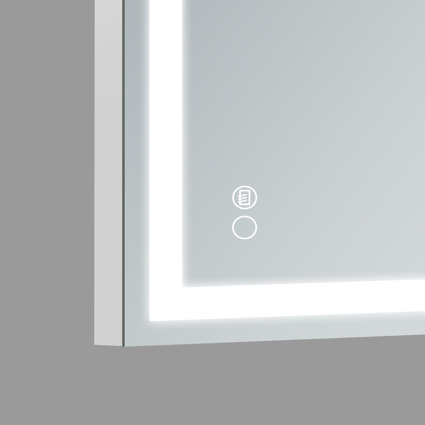 COLINE 20" x 28" Rectangular Silver Frameless LED Mirror
