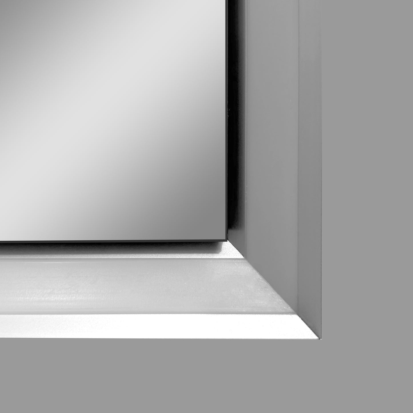 COLINE 32" x 28" Rectangular Silver Metal Framed LED Mirror Cabinet