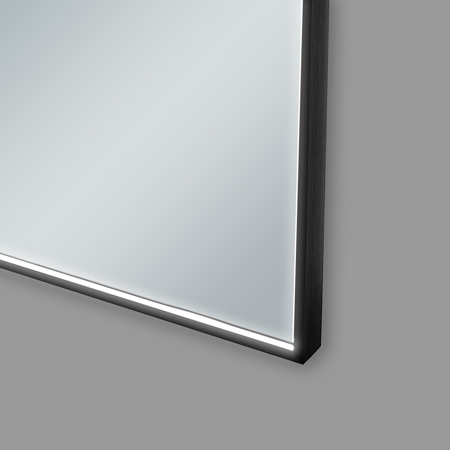 COLINE 40" x 28" Rectangular Black Metal Framed LED Mirror