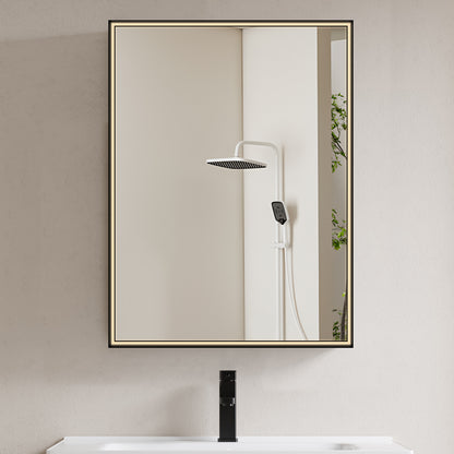 COLINE 24" x 32" Rectangular Black Frameless LED Mirror Cabinet