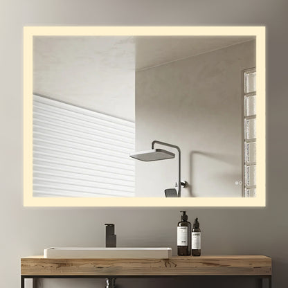 COLINE 48" x 36" Rectangular Black Metal Framed LED