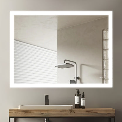 COLINE 48" x 36" Rectangular Black Metal Framed LED