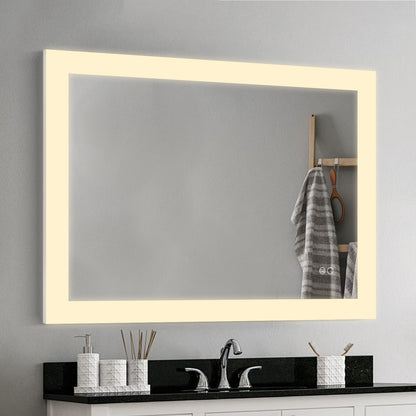COLINE 32" x 24" Rectangular Silver Frameless LED Mirror