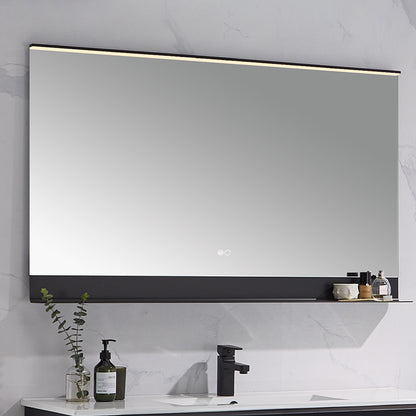 COLINE 40" x 24" Rectangular Black Frameless LED Mirror
