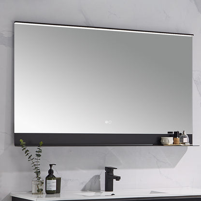 COLINE 40" x 24" Rectangular Black Frameless LED Mirror