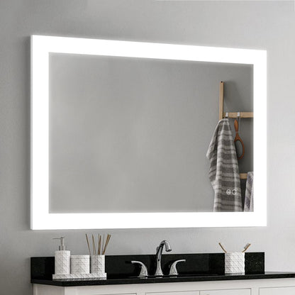 COLINE 32" x 24" Rectangular Silver Frameless LED Mirror